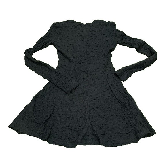 SABINA MUSAYEV Black Crinkly Cut-Out Agnes Mini Dress SZ 12 - Picture 5 of 11